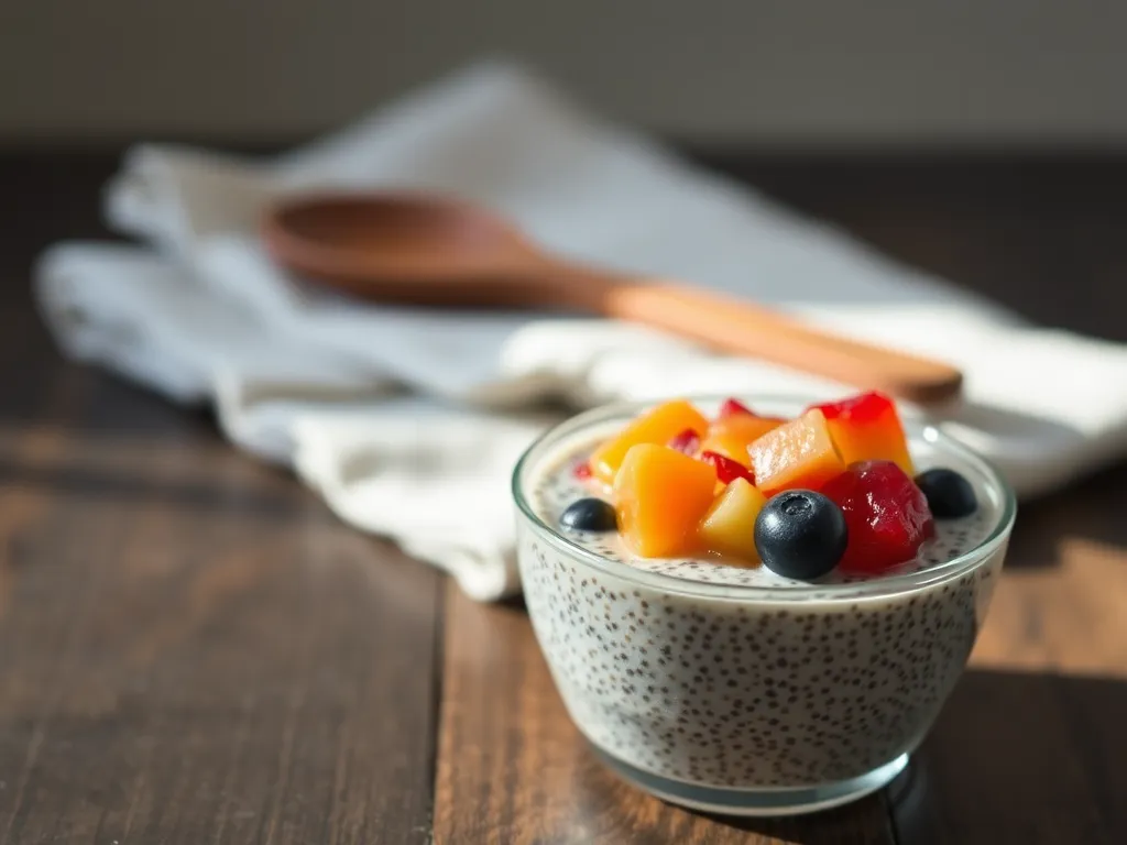 Budyń chia z musem owocowym – szybkie śniadanie