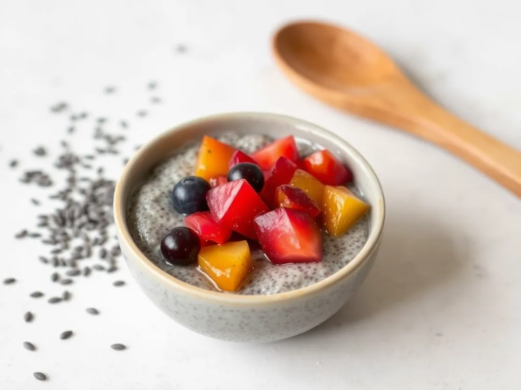 Budyń chia z musem owocowym – szybkie śniadanie