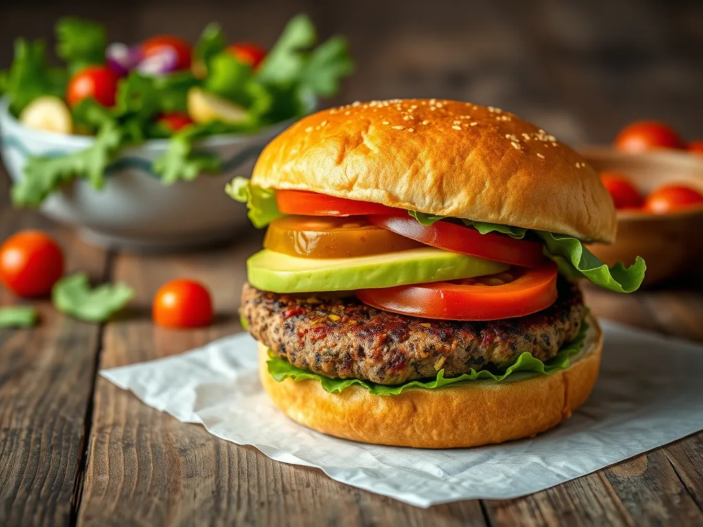 Przepis na wegańskie burgery wysokobiałkowe